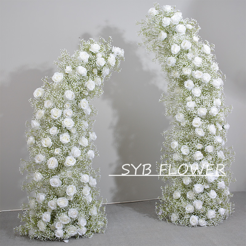 Customized Wedding Arch Silk Artificial Flowers Gate Flowers Wedding Arch Backdrop For Wedding Entrance Decoration