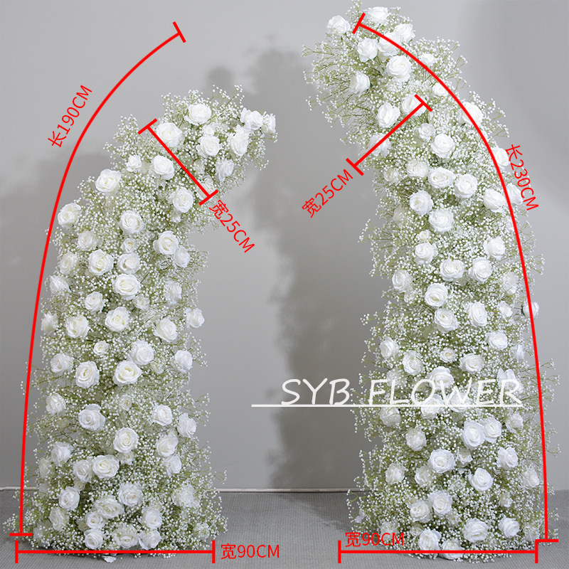 Customized Wedding Arch Silk Artificial Flowers Gate Flowers Wedding Arch Backdrop For Wedding Entrance Decoration