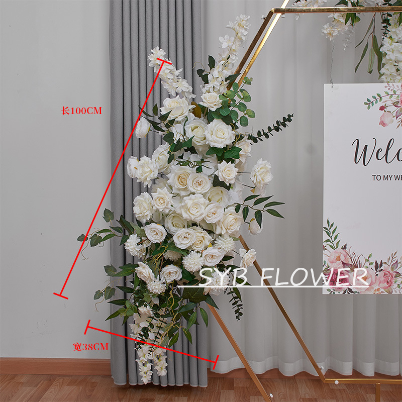 Customized Wedding Arch Silk Artificial Flowers Gate Flowers Wedding Arch Backdrop For Wedding Entrance Decoration