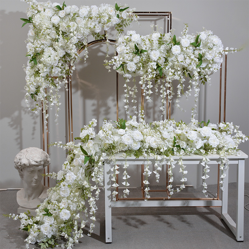 Customized Wedding Arch Silk Artificial Flowers Gate Flowers Wedding Arch Backdrop For Wedding Entrance Decoration