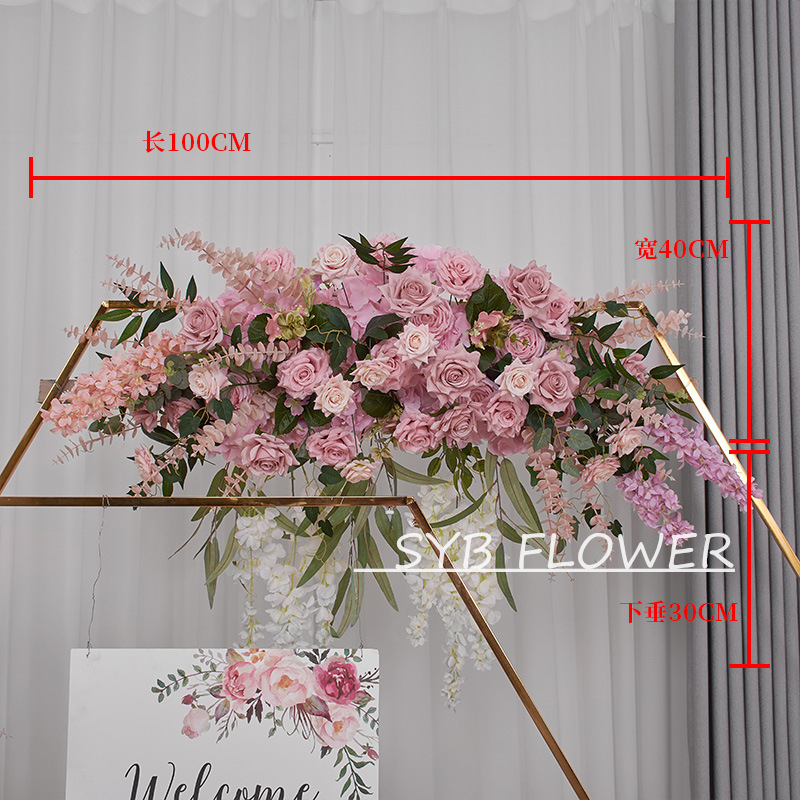 Customized Wedding Arch Silk Artificial Flowers Gate Flowers Wedding Arch Backdrop For Wedding Entrance Decoration