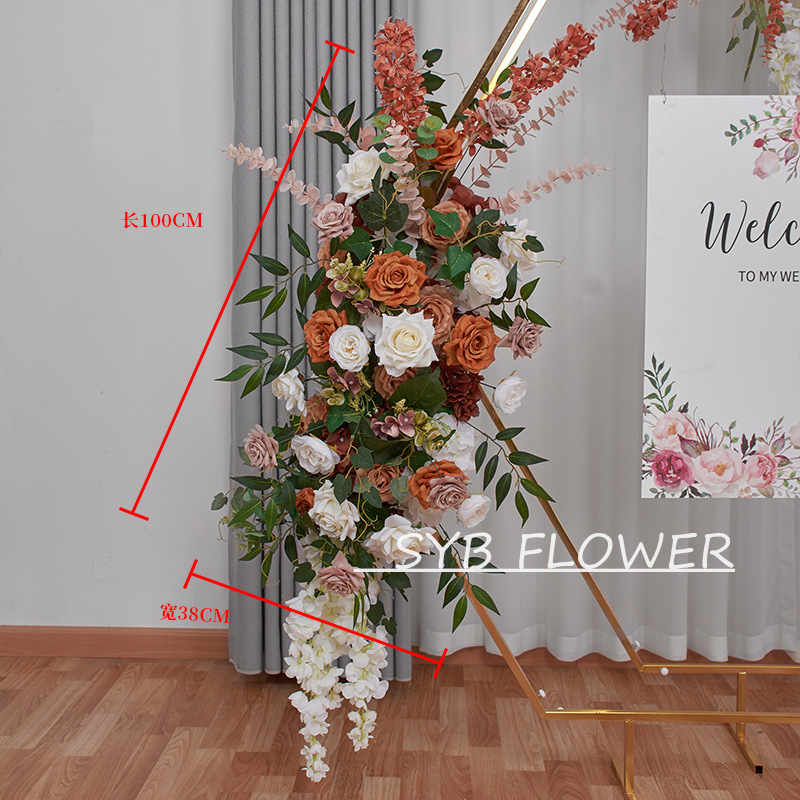 Customized Wedding Arch Silk Artificial Flowers Gate Flowers Wedding Arch Backdrop For Wedding Entrance Decoration