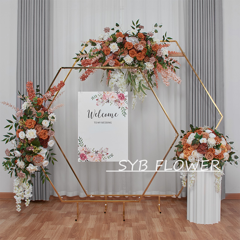 Customized Wedding Arch Silk Artificial Flowers Gate Flowers Wedding Arch Backdrop For Wedding Entrance Decoration