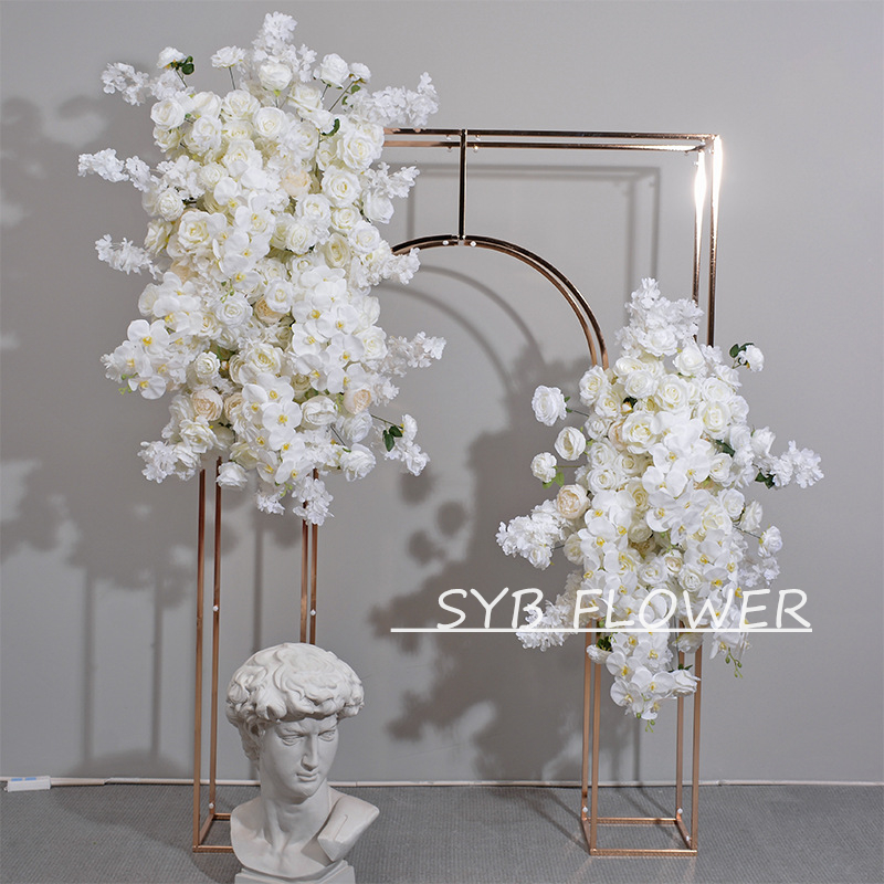 Customized Wedding Arch Silk Artificial Flowers Gate Flowers Wedding