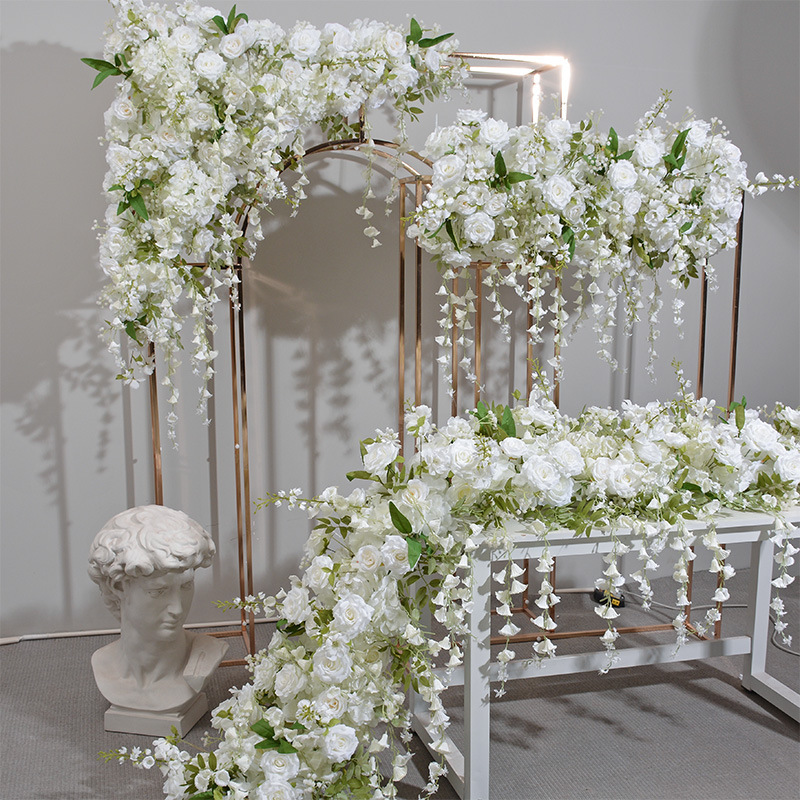 Customized Wedding Arch Silk Artificial Flowers Gate Flowers Wedding Arch Backdrop For Wedding Entrance Decoration