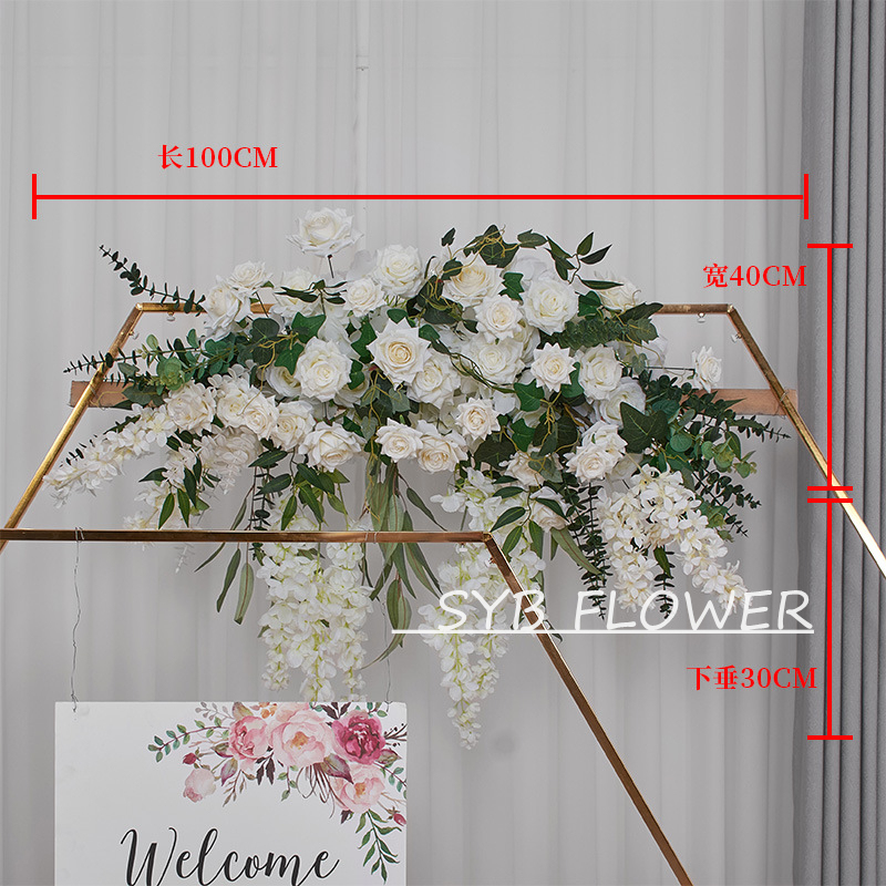 Customized Wedding Arch Silk Artificial Flowers Gate Flowers Wedding Arch Backdrop For Wedding Entrance Decoration