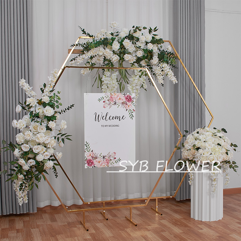 Customized Wedding Arch Silk Artificial Flowers Gate Flowers Wedding Arch Backdrop For Wedding Entrance Decoration
