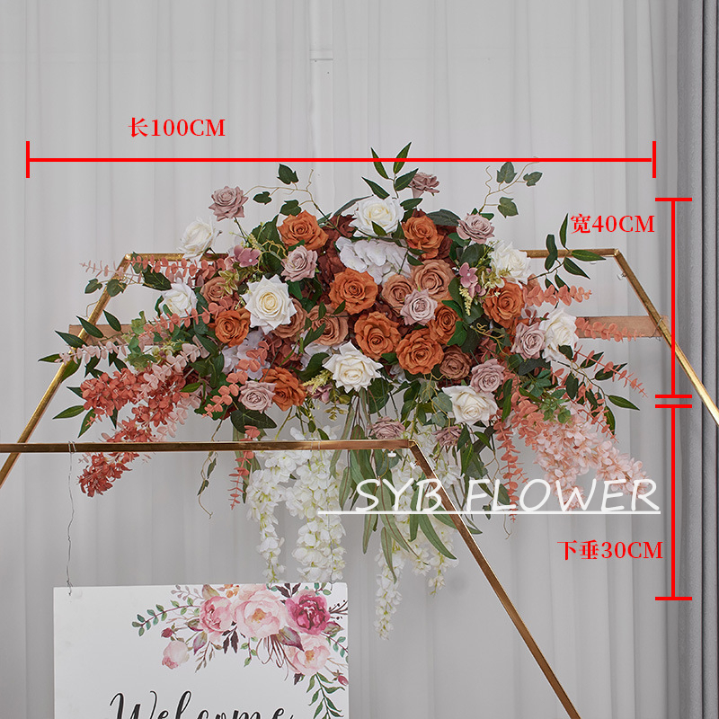 Customized Wedding Arch Silk Artificial Flowers Gate Flowers Wedding Arch Backdrop For Wedding Entrance Decoration