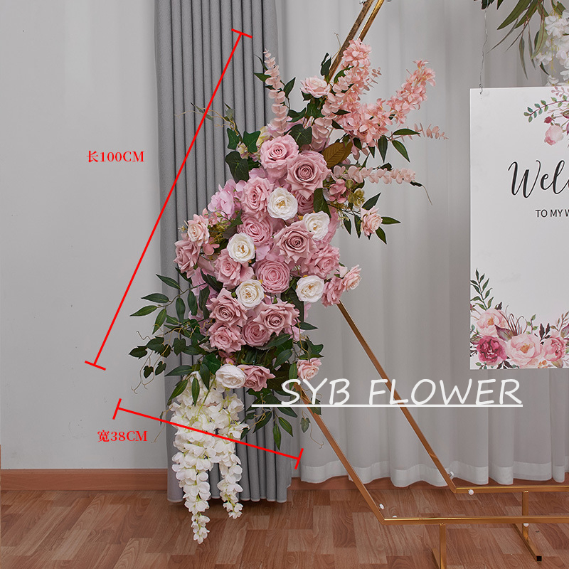 Customized Wedding Arch Silk Artificial Flowers Gate Flowers Wedding Arch Backdrop For Wedding Entrance Decoration