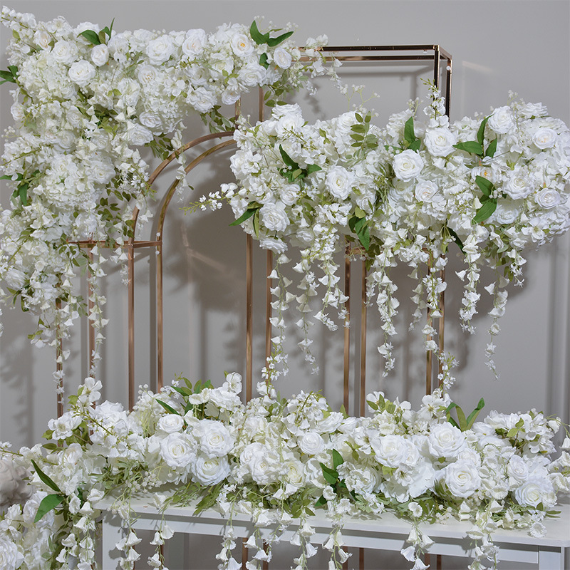 Customized Wedding Arch Silk Artificial Flowers Gate Flowers Wedding Arch Backdrop For Wedding Entrance Decoration