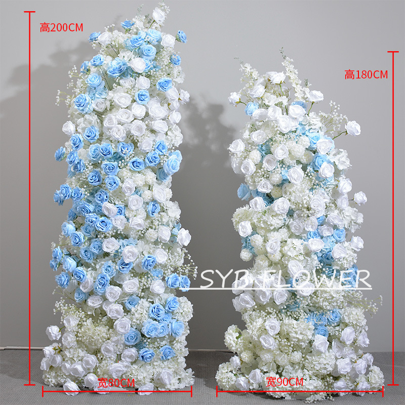 Customized Wedding Arch Silk Artificial Flowers Gate Flowers Wedding Arch Backdrop For Wedding Entrance Decoration