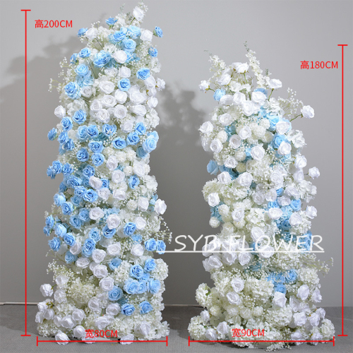 Customized Wedding Arch Silk Artificial Flowers Gate Flowers Wedding Arch Backdrop For Wedding Entrance Decoration