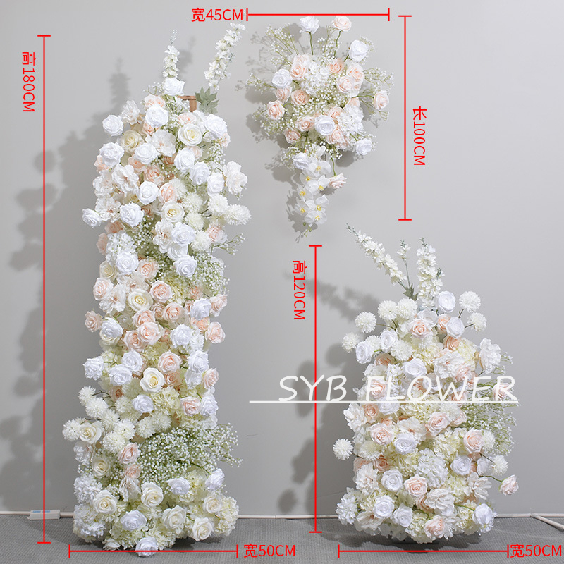 Customized Wedding Arch Silk Artificial Flowers Gate Flowers Wedding Arch Backdrop For Wedding Entrance Decoration
