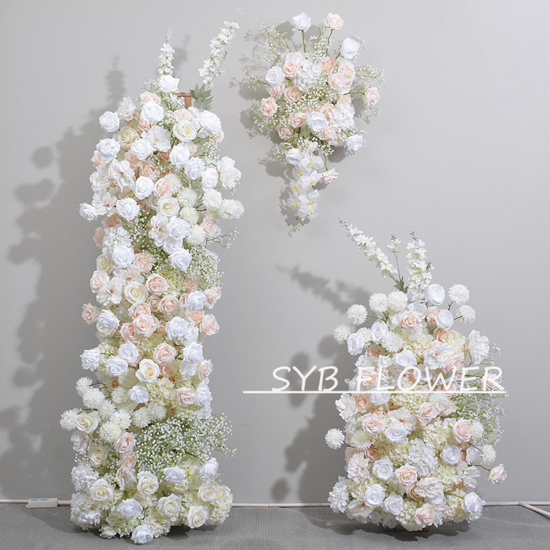 Customized Wedding Arch Silk Artificial Flowers Gate Flowers Wedding Arch Backdrop For Wedding Entrance Decoration