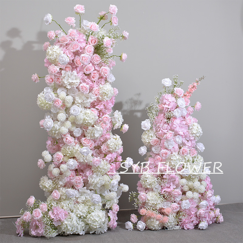 Customized Wedding Arch Silk Artificial Flowers Gate Flowers Wedding Arch Backdrop For Wedding Entrance Decoration
