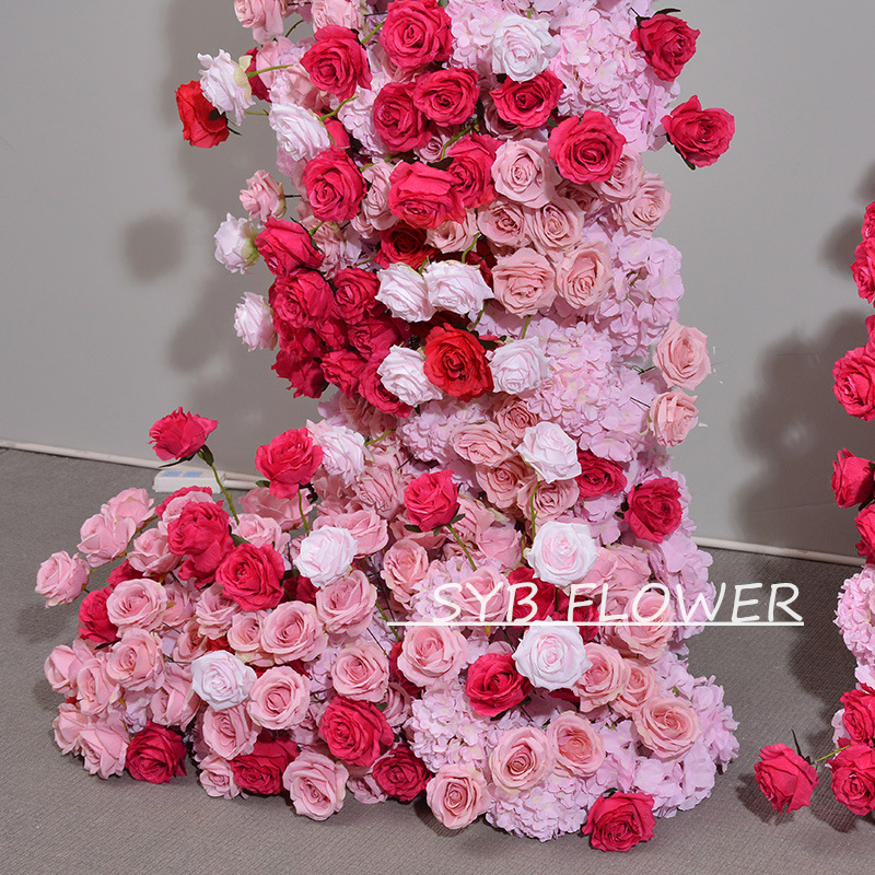 Customized Wedding Arch Silk Artificial Flowers Gate Flowers Wedding Arch Backdrop For Wedding Entrance Decoration