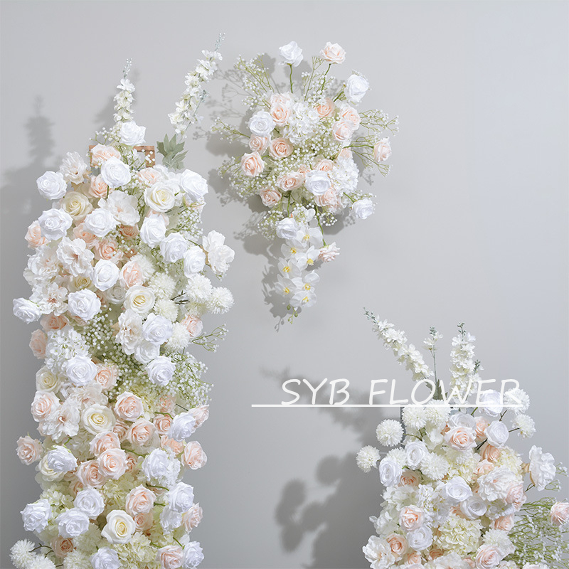 Customized Wedding Arch Silk Artificial Flowers Gate Flowers Wedding Arch Backdrop For Wedding Entrance Decoration