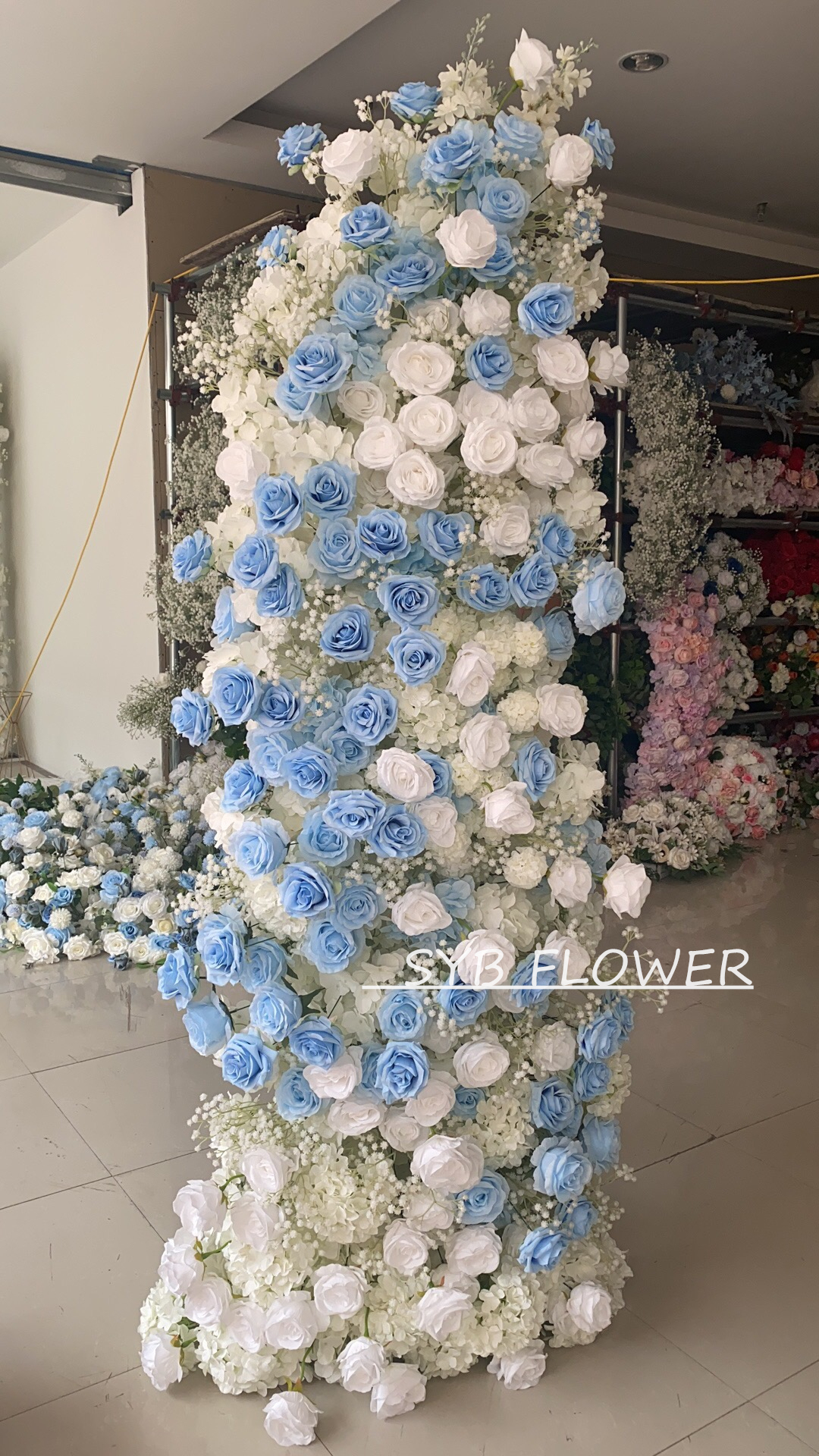 Customized Wedding Arch Silk Artificial Flowers Gate Flowers Wedding Arch Backdrop For Wedding Entrance Decoration