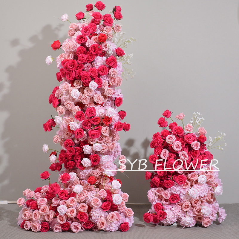 Customized Wedding Arch Silk Artificial Flowers Gate Flowers Wedding Arch Backdrop For Wedding Entrance Decoration