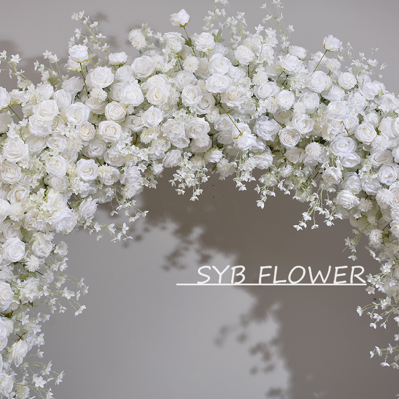 Customized Wedding Arch Silk Artificial Flowers Gate Flowers Wedding Arch Backdrop For Wedding Entrance Decoration