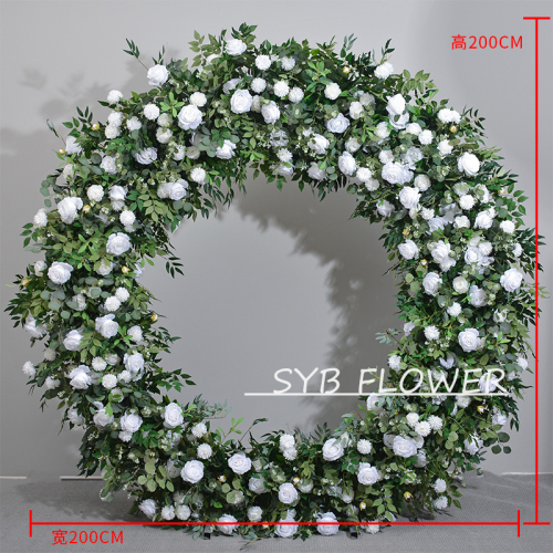 Customized Wedding Arch Silk Artificial Flowers Gate Flowers Wedding Arch Backdrop For Wedding Entrance Decoration