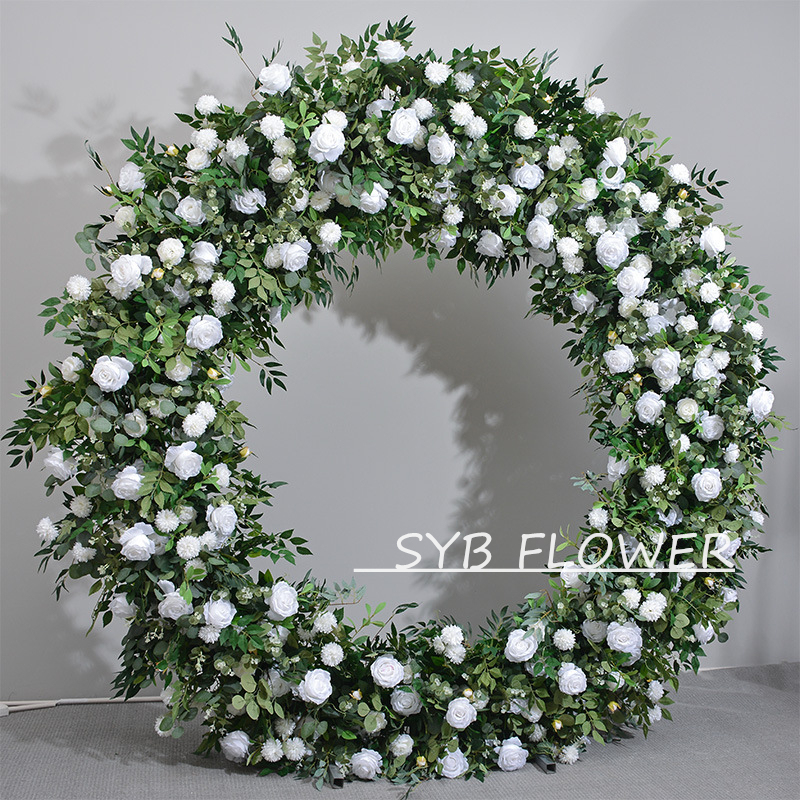 Customized Wedding Arch Silk Artificial Flowers Gate Flowers Wedding Arch Backdrop For Wedding Entrance Decoration
