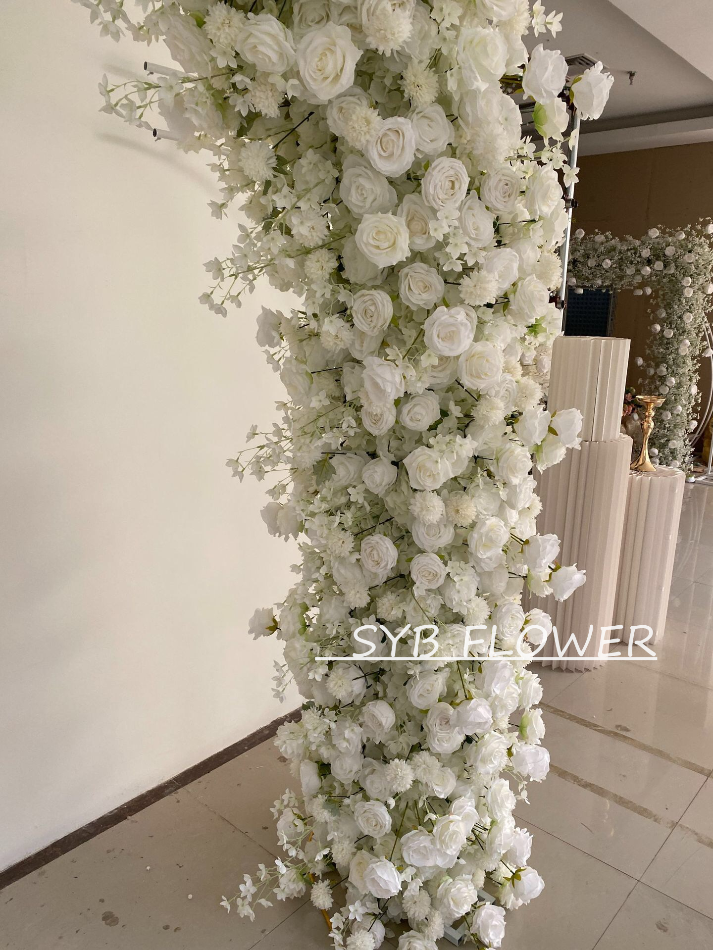 Customized Wedding Arch Silk Artificial Flowers Gate Flowers Wedding Arch Backdrop For Wedding Entrance Decoration