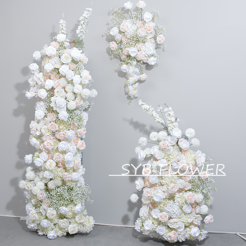 Customized Wedding Arch Silk Artificial Flowers Gate Flowers Wedding Arch Backdrop For Wedding Entrance Decoration