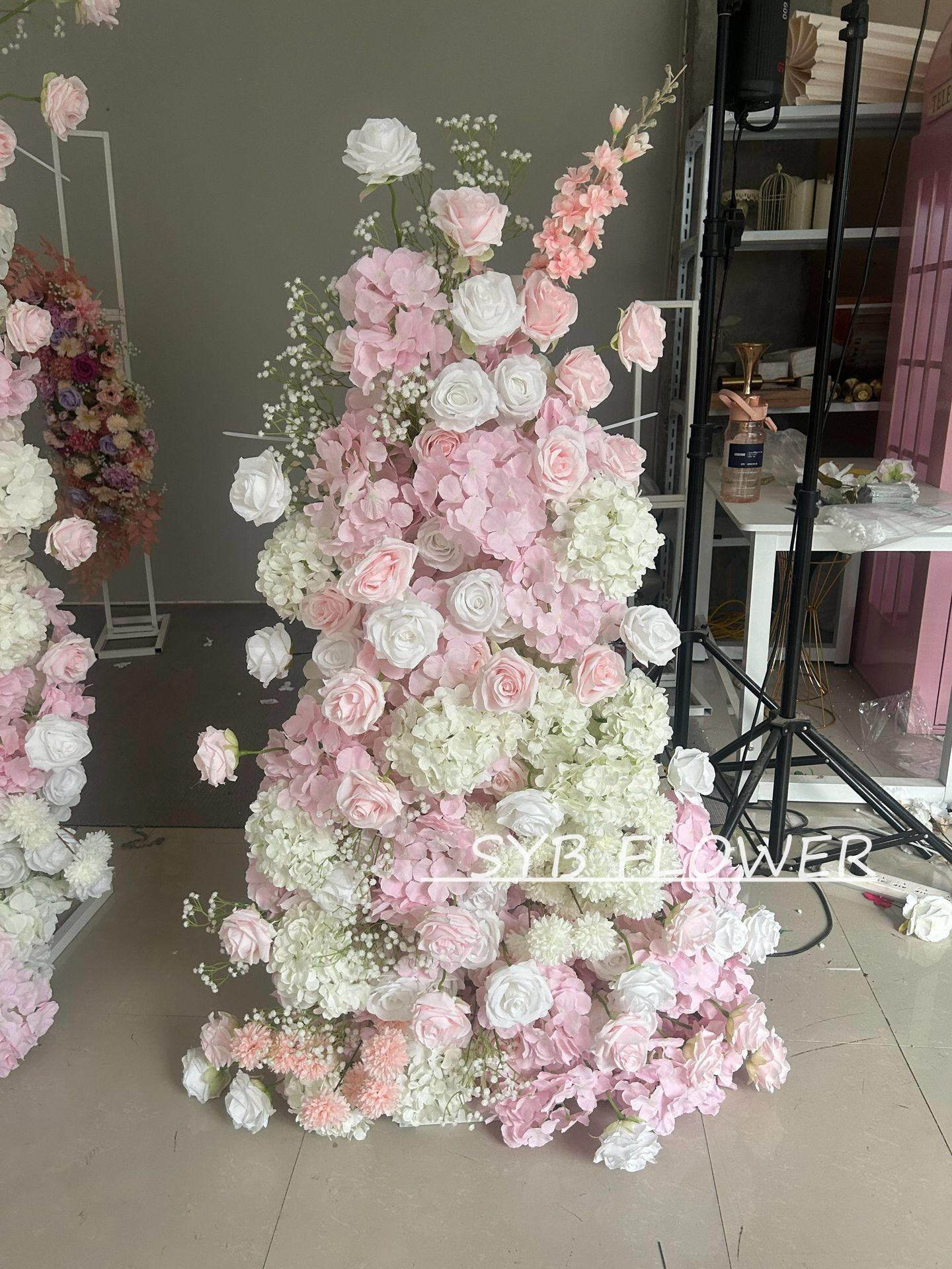 Customized Wedding Arch Silk Artificial Flowers Gate Flowers Wedding Arch Backdrop For Wedding Entrance Decoration