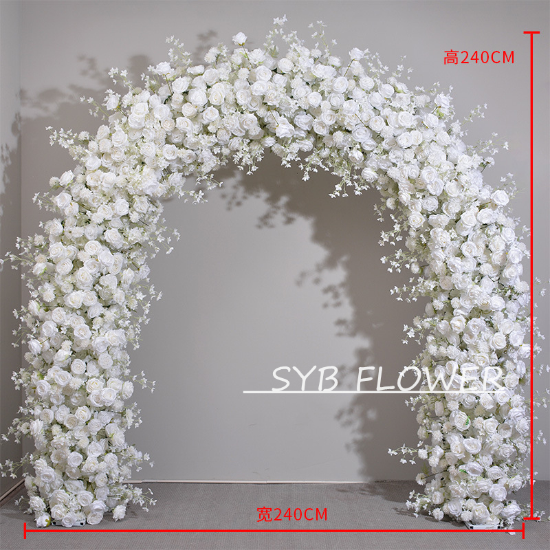 Customized Wedding Arch Silk Artificial Flowers Gate Flowers Wedding Arch Backdrop For Wedding Entrance Decoration