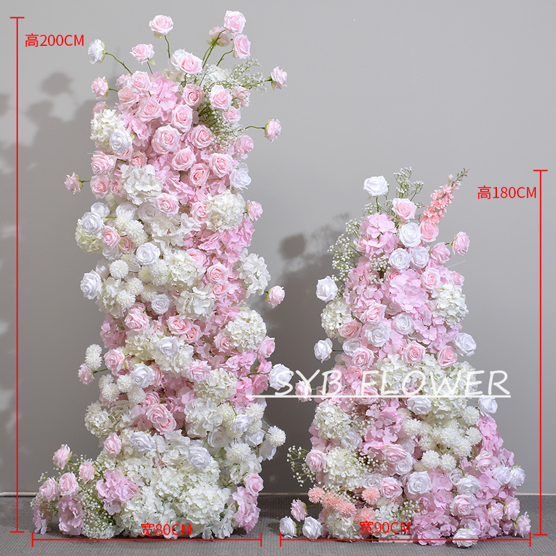Customized Wedding Arch Silk Artificial Flowers Gate Flowers Wedding Arch Backdrop For Wedding Entrance Decoration