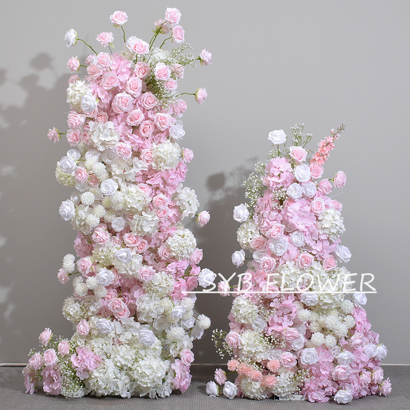Customized Wedding Arch Silk Artificial Flowers Gate Flowers Wedding Arch Backdrop For Wedding Entrance Decoration