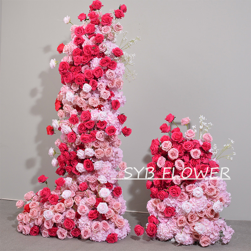 Customized Wedding Arch Silk Artificial Flowers Gate Flowers Wedding Arch Backdrop For Wedding Entrance Decoration