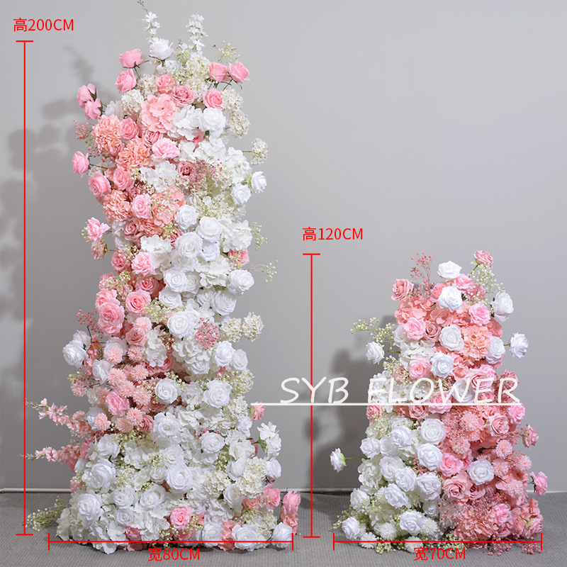 Customized Wedding Arch Silk Artificial Flowers Gate Flowers Wedding Arch Backdrop For Wedding Entrance Decoration