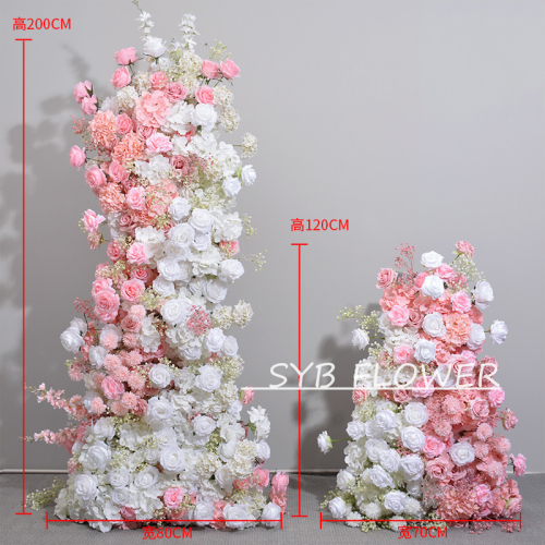 Customized Wedding Arch Silk Artificial Flowers Gate Flowers Wedding Arch Backdrop For Wedding Entrance Decoration