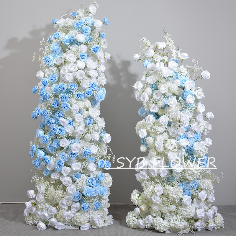 Customized Wedding Arch Silk Artificial Flowers Gate Flowers Wedding Arch Backdrop For Wedding Entrance Decoration