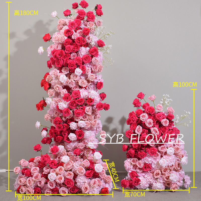 Customized Wedding Arch Silk Artificial Flowers Gate Flowers Wedding Arch Backdrop For Wedding Entrance Decoration