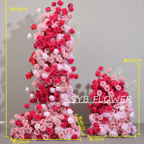 Customized Wedding Arch Silk Artificial Flowers Gate Flowers Wedding Arch Backdrop For Wedding Entrance Decoration