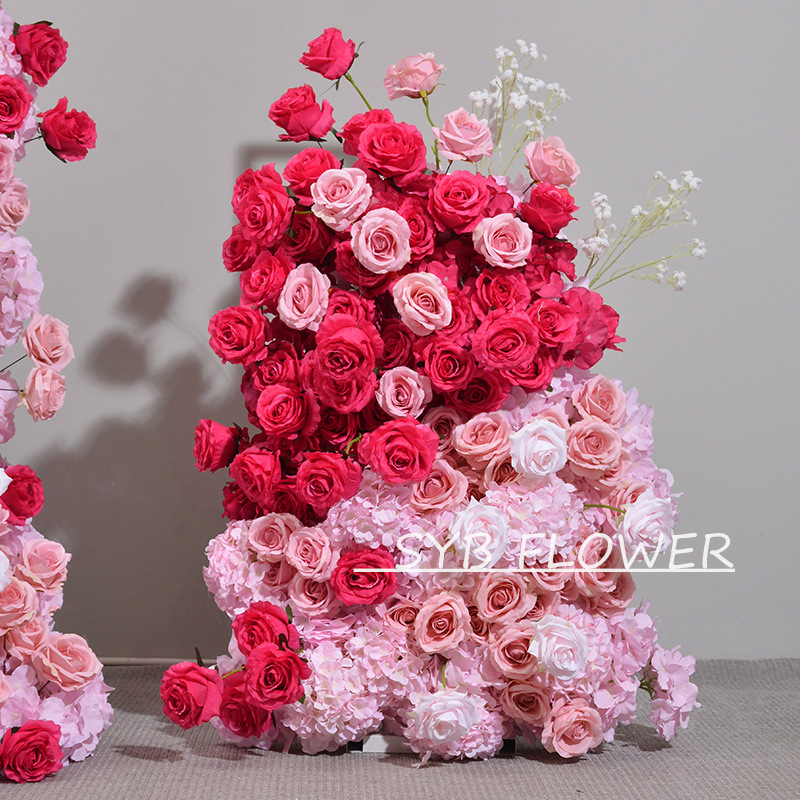 Customized Wedding Arch Silk Artificial Flowers Gate Flowers Wedding Arch Backdrop For Wedding Entrance Decoration