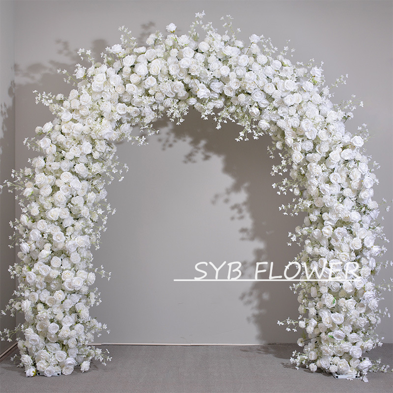 Customized Wedding Arch Silk Artificial Flowers Gate Flowers Wedding Arch Backdrop For Wedding Entrance Decoration