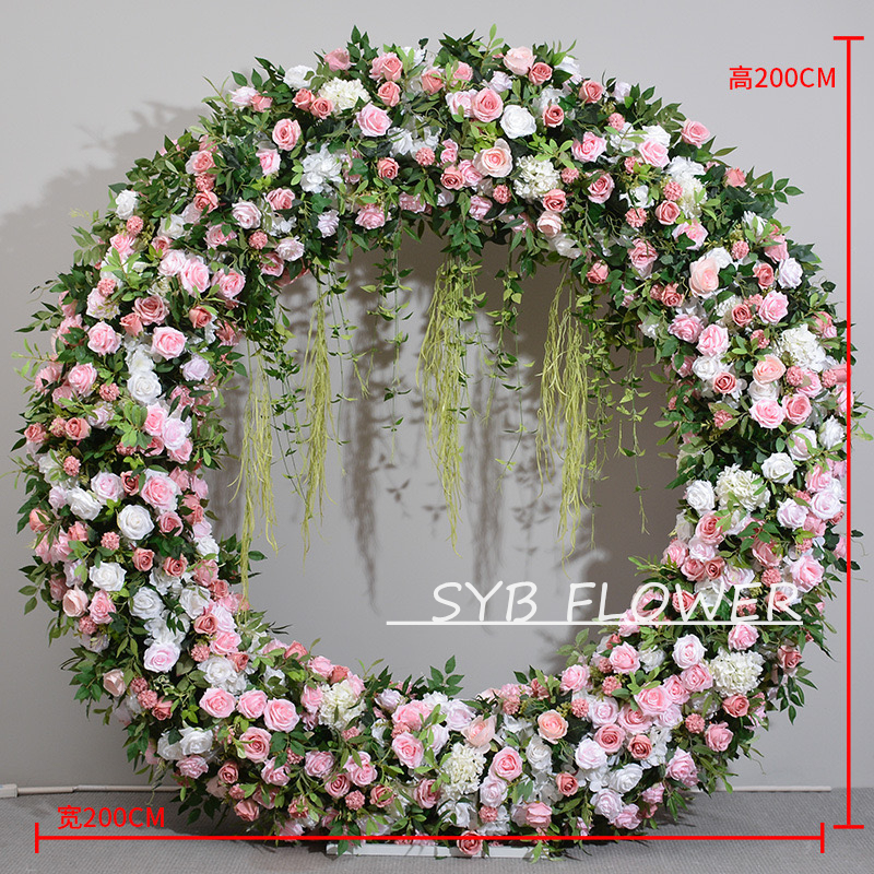 Customized Wedding Arch Silk Artificial Flowers Gate Flowers Wedding Arch Backdrop For Wedding Entrance Decoration