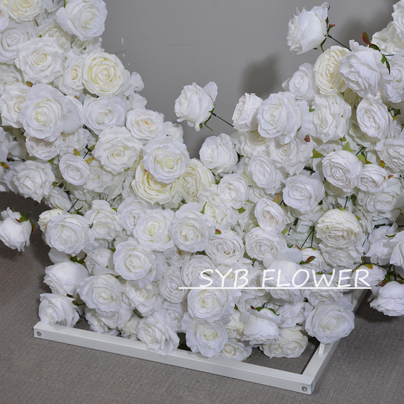 Customized Wedding Arch Silk Artificial Flowers Gate Flowers Wedding Arch Backdrop For Wedding Entrance Decoration
