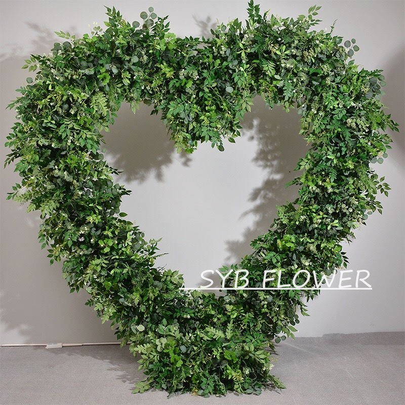 Wedding Decoration Heart Shaped Arch with Flower Backdrop Stand Red Rose Flower Arrangement Heart Flower Arch for Events Decor
