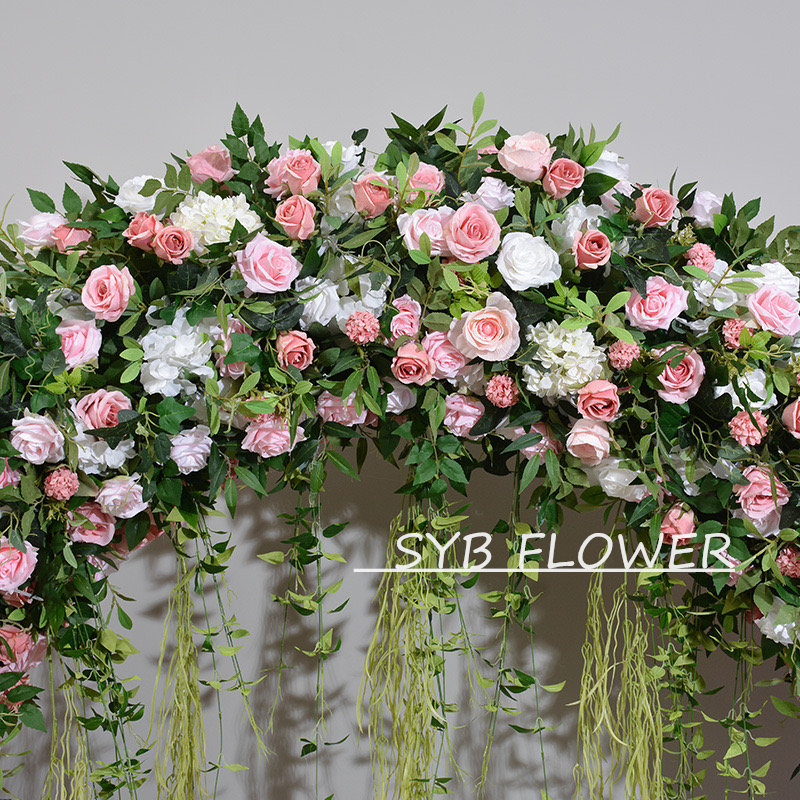 Customized Wedding Arch Silk Artificial Flowers Gate Flowers Wedding Arch Backdrop For Wedding Entrance Decoration