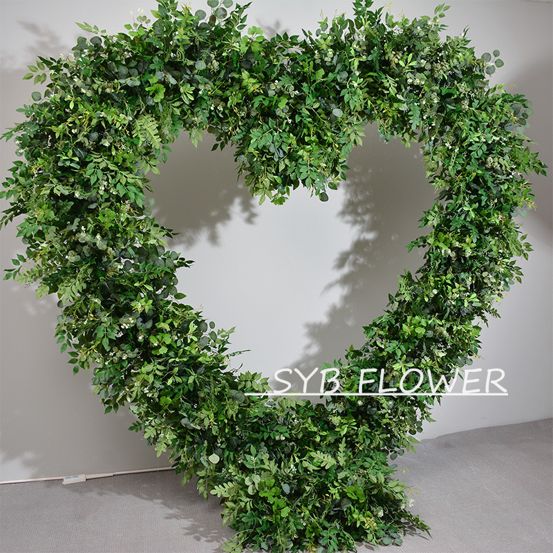 Wedding Decoration Heart Shaped Arch with Flower Backdrop Stand Red Rose Flower Arrangement Heart Flower Arch for Events Decor