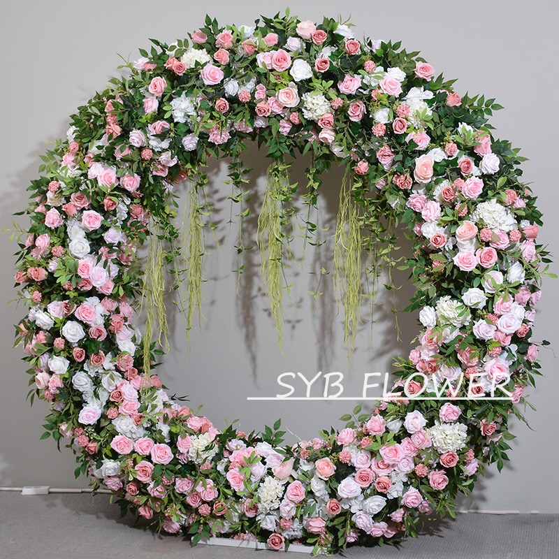 Customized Wedding Arch Silk Artificial Flowers Gate Flowers Wedding Arch Backdrop For Wedding Entrance Decoration