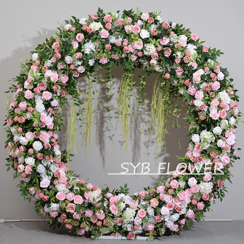 Customized Wedding Arch Silk Artificial Flowers Gate Flowers Wedding Arch Backdrop For Wedding Entrance Decoration
