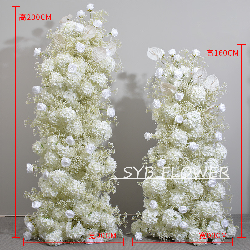 Customized Wedding Arch Silk Artificial Flowers Gate Flowers Wedding Arch Backdrop For Wedding Entrance Decoration