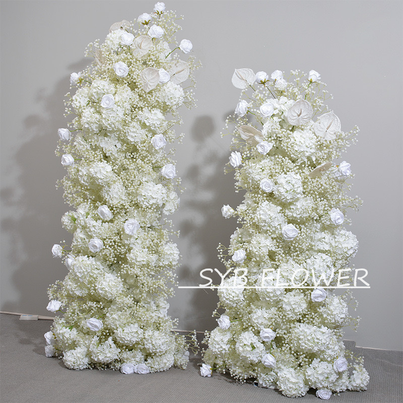Customized Wedding Arch Silk Artificial Flowers Gate Flowers Wedding Arch Backdrop For Wedding Entrance Decoration