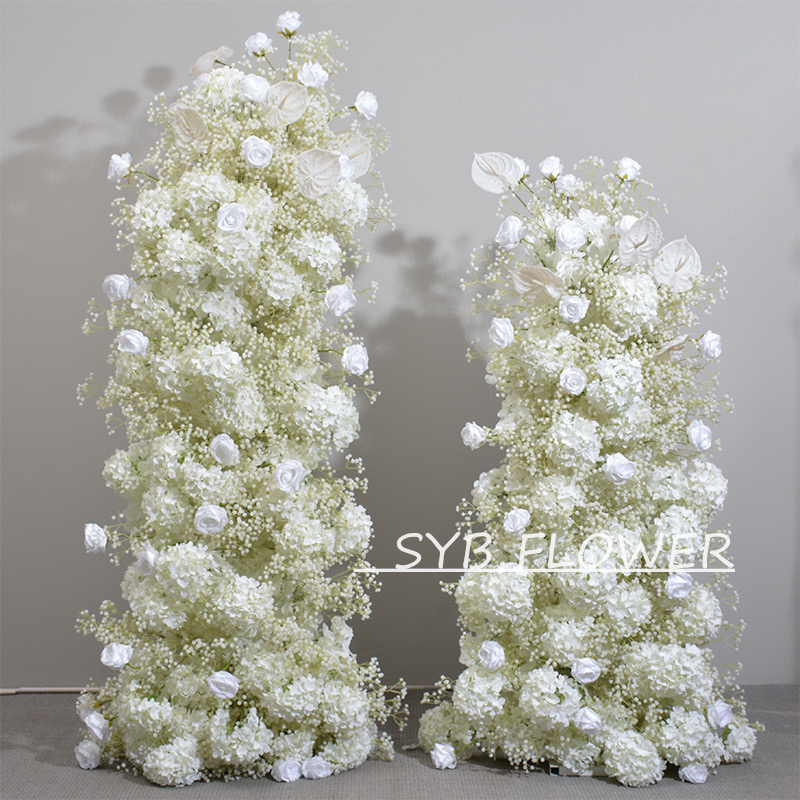Customized Wedding Arch Silk Artificial Flowers Gate Flowers Wedding Arch Backdrop For Wedding Entrance Decoration